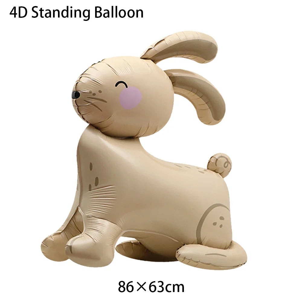 Easter Bunny Inflatables Balloon Decorations Standing Carrot Balloons Cute Carrot Rabbit Happy Easter Party Birthday Decorations