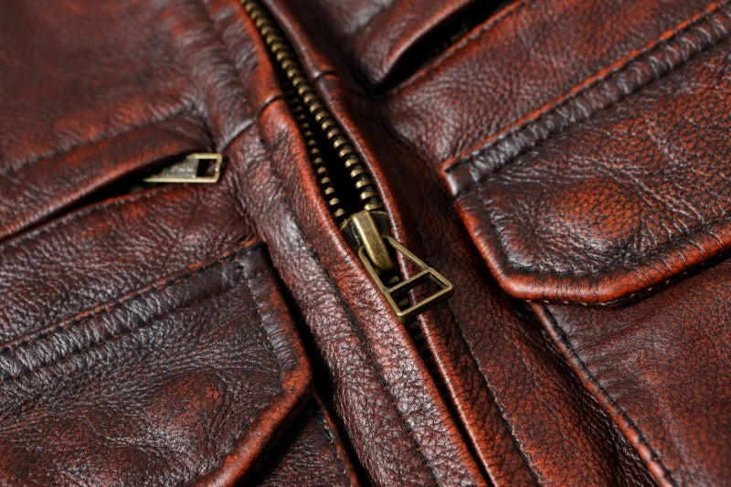 Bloodtrail Authority Jacket | Vintage Cowhide War-Torn Masterpiece