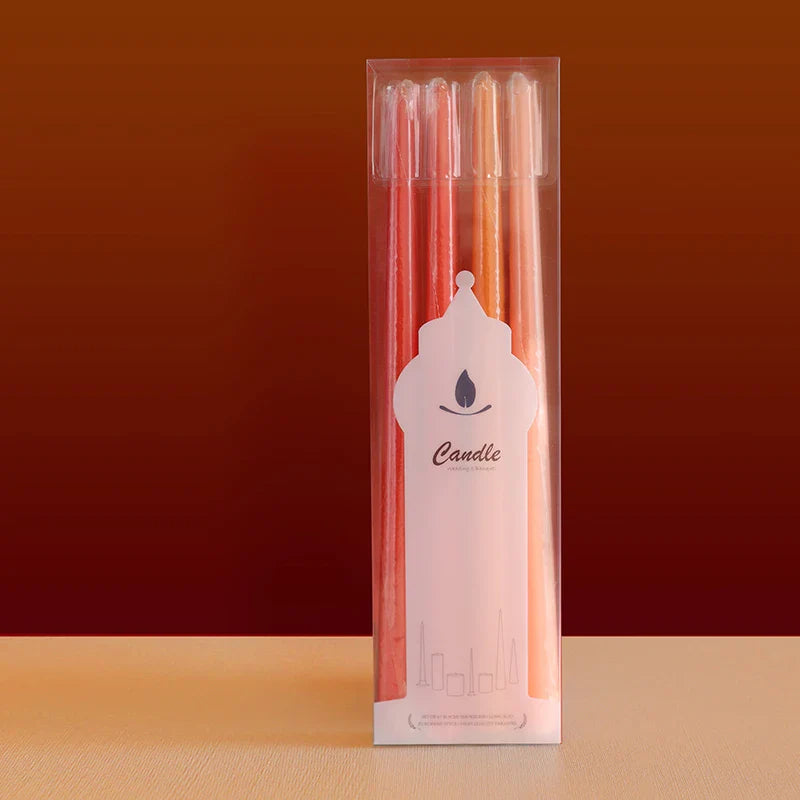 30CM Taper Candle 4 Pack - Home Interior Long Burning Dripless and Smokeless Candles Unscented - Valentines Candles for Home