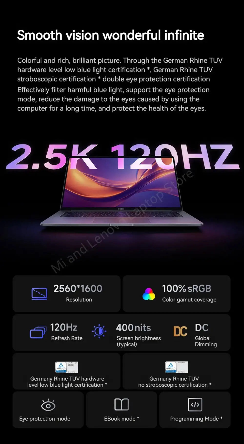 Xiaomi REDMI Book 16 2025 C5-220H 2.5K 120Hz Screen/ REDMI Book 14 2025 C5-220H 2.8K 120Hz Screen