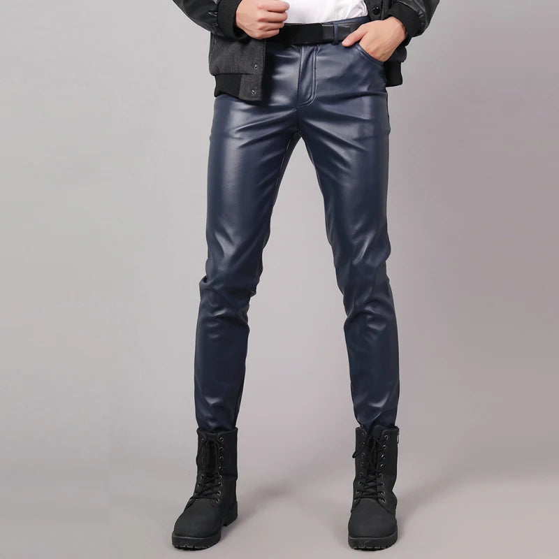 “NO RULES, JUST LEATHER” – Punk Fit Men’s PU Leather Pants for Stage, Streets & Sinister Style - Premium pants from dsers - Just $65.99! Shop now at Lizard Vigilante