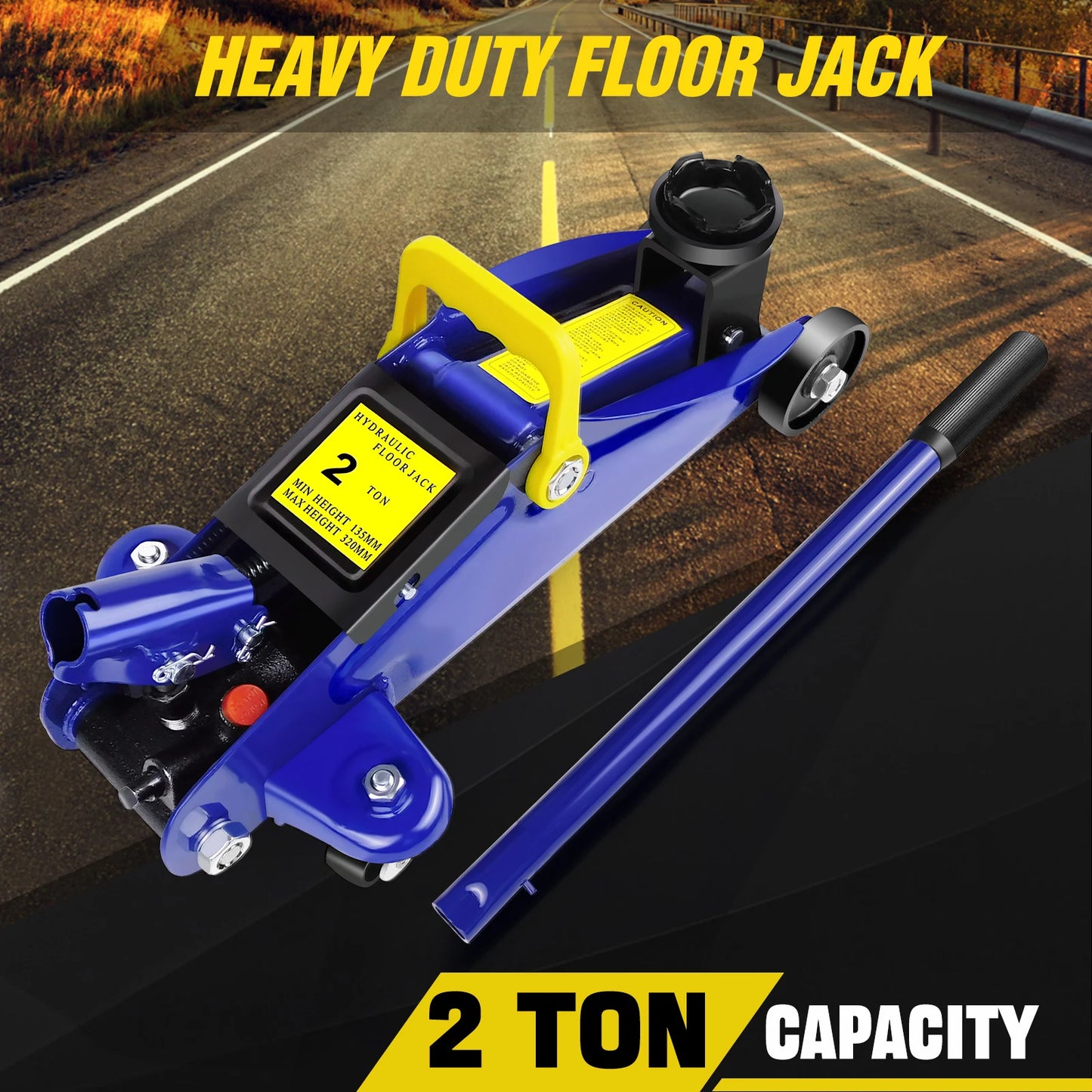 DayPlus 2 Ton Steel Trolley Jack – Hydraulic Heavy Duty Car Lift With Carry Case, Street Mechanic Chaos Edition 🔧💀