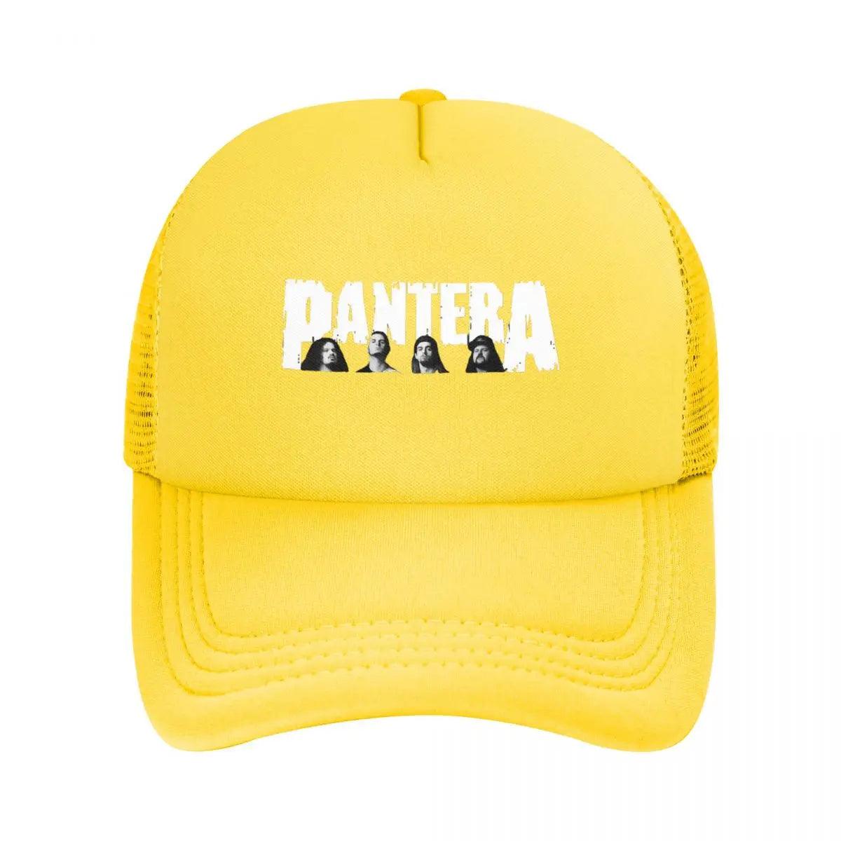 Pantera Trucker Cap – Heavy Metal Fashion Mesh Snapback Baseball Hat | Adjustable Rock & Roll Dad Hat, Sun Cap, Golf Cap - Premium t-shirt from Lizard Vigilante - Just $23.99! Shop now at Lizard Vigilante