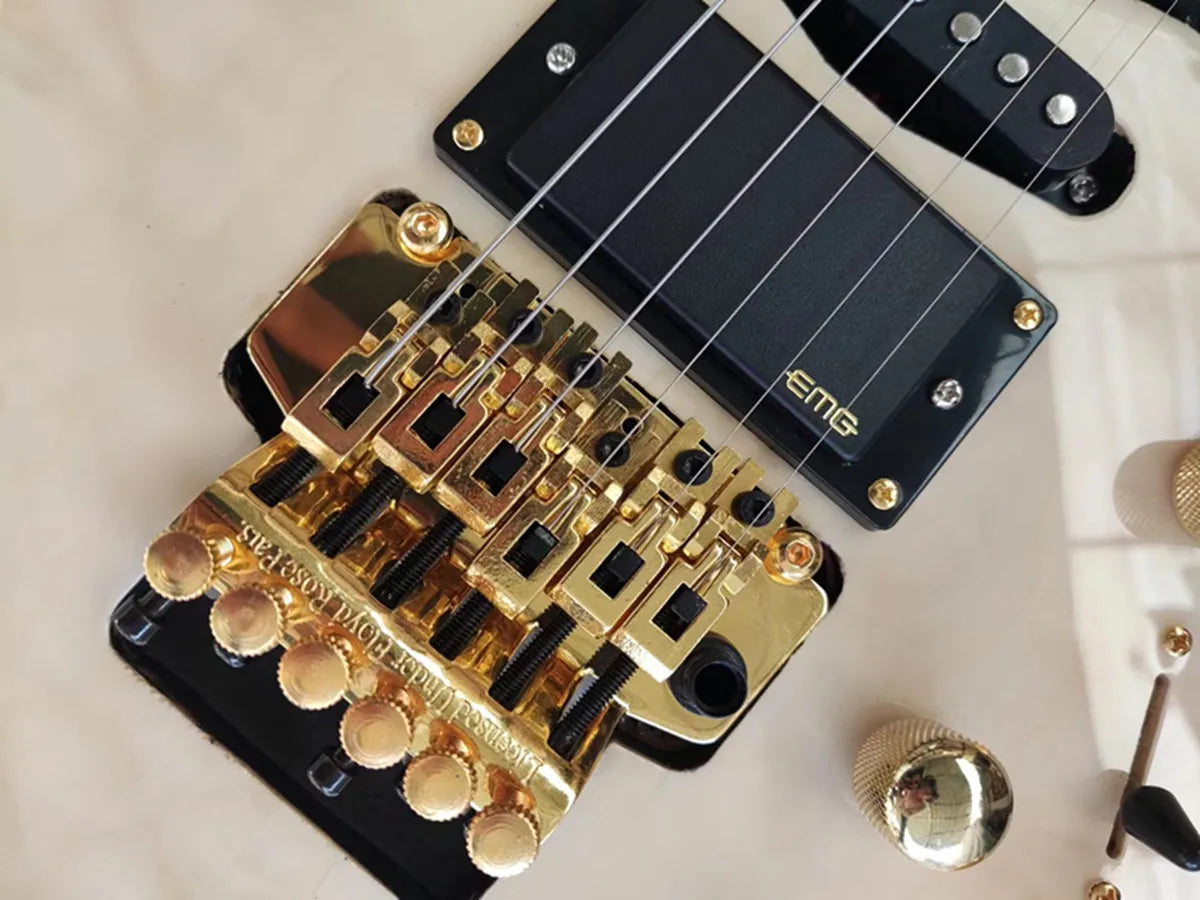 PC1 Phil Collen Chlorine Natural Shred Machine | Quilted Maple Lightning Top, Floyd Rose Tremolo & EMG Firepower (22-Fret Right-Hand Riot Axe)