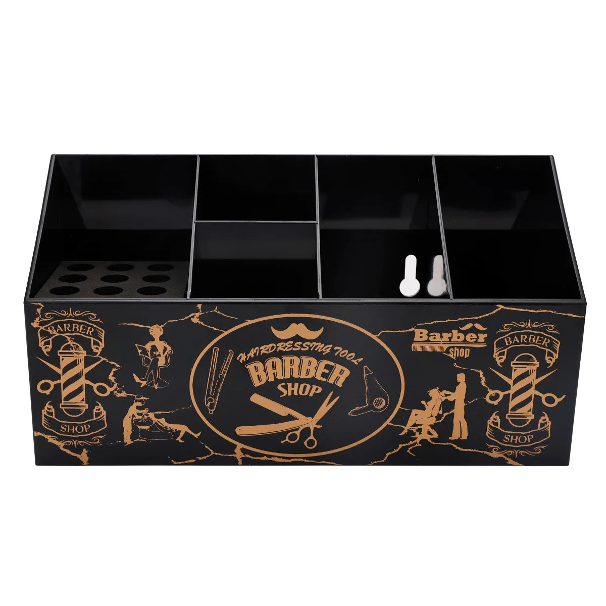 Hairdressing Storage Box Hair Scissors Combs Clips Holder Barbershop Removable Large Capacity Haircut Rack Home Storage Tools