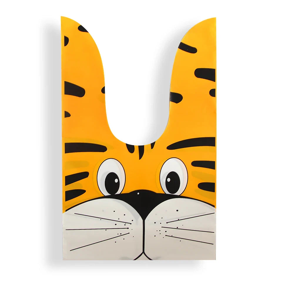 Hot Sale 20 / Batch Cute Rabbit Carrot Ear Biscuit Bag Candy Biscuit Gift Bag Snack Baking Packaging Supplies Easter Decoration