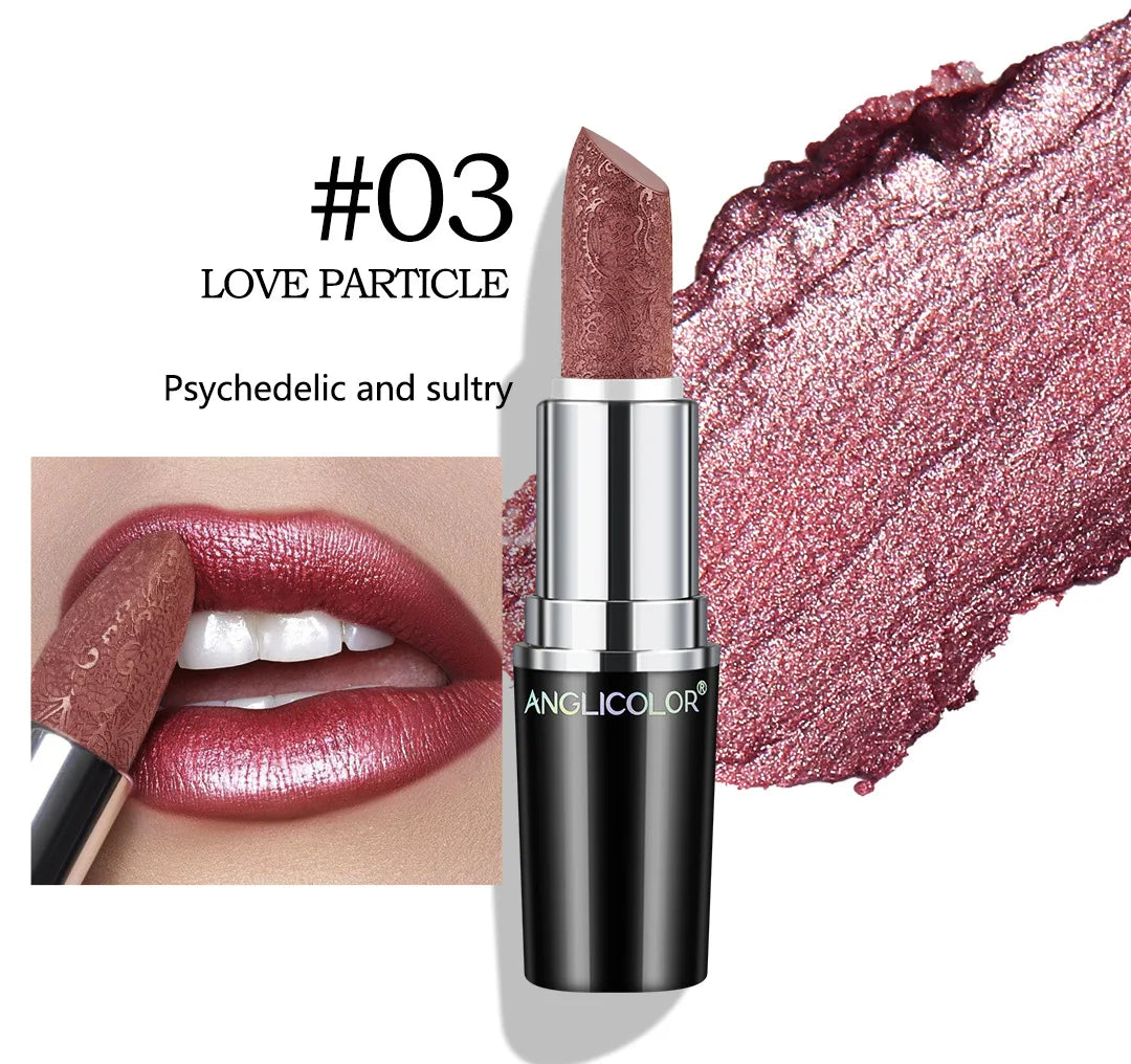 Makeup Non-sticky Non-fading Lipstick Pearlescent Long-lasting Moisturizing Fine Glitter Lip Gloss Hydrating Waterproof Lips Hot