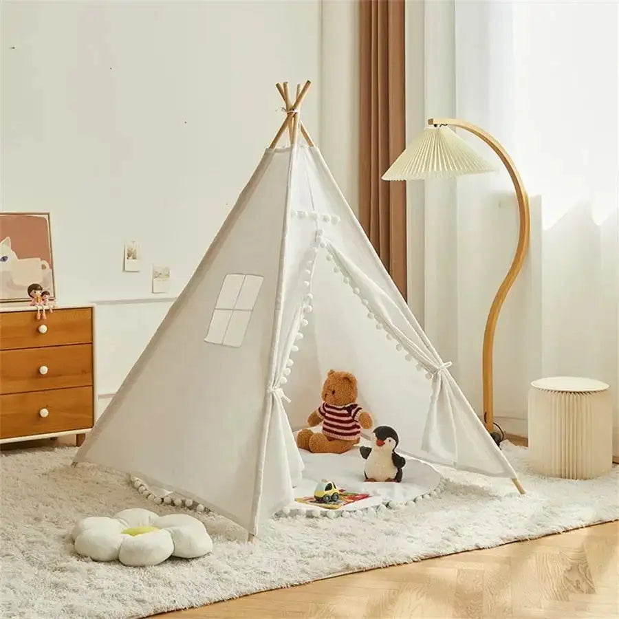 Tent for Kids Indoor Household Children Play House Wigwams Portable Folding Tipi Teepee Girl and Boy Castle Play Room Tents
