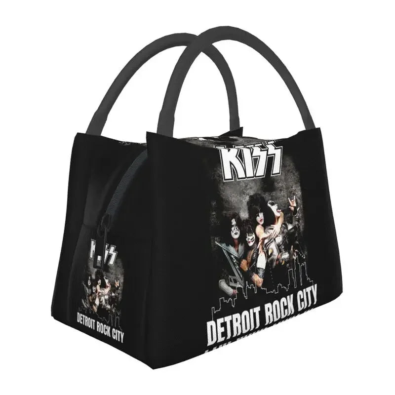 Kiss Heavy Metal Insulated Lunch Bag – Reusable Cooler Thermal Lunch Box for Women - Premium bag from Lizard Vigilante - Just $33.88! Shop now at Lizard Vigilante