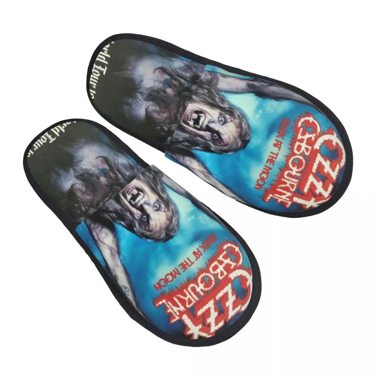 Custom Ozzy Osbourne British Rock Heavy Metal Singer Comfy Scuff With Memory Foam Slippers Women Spa House Shoes - Premium  from Lizard Vigilante - Just $17.99! Shop now at Lizard Vigilante