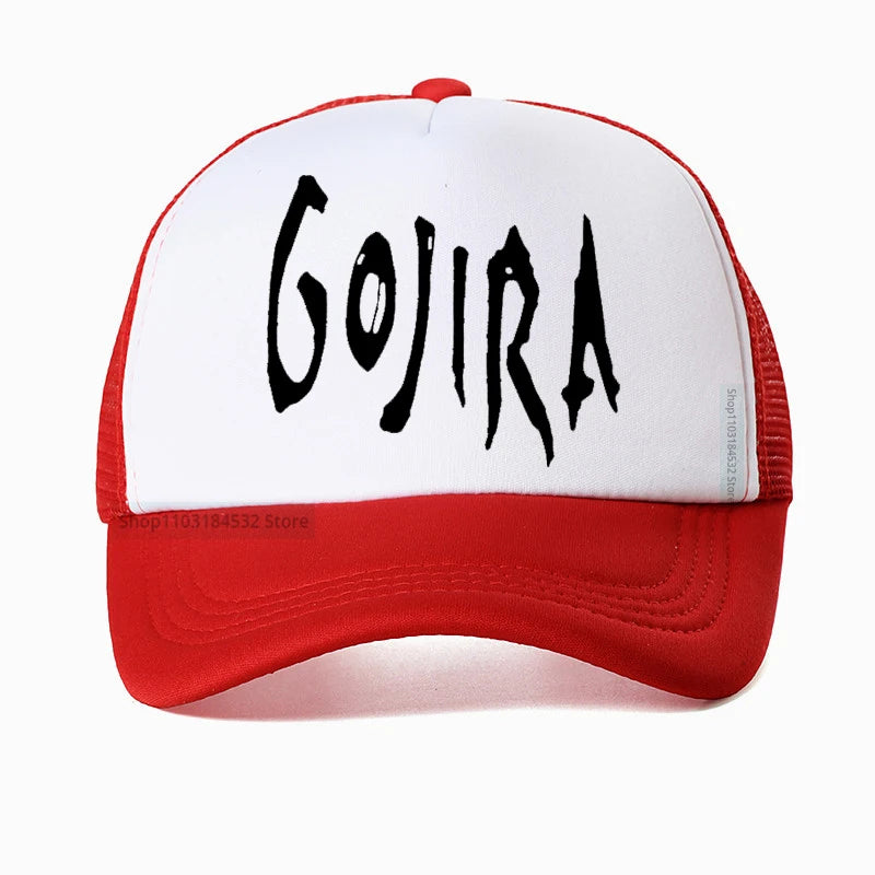 Gojira Baseball Cap Metal Rock Hat Summer Cotton Mesh Trucker Caps Gojira Band Hats French Heavy Metal Band Skull Cap - Lizard Vigilante