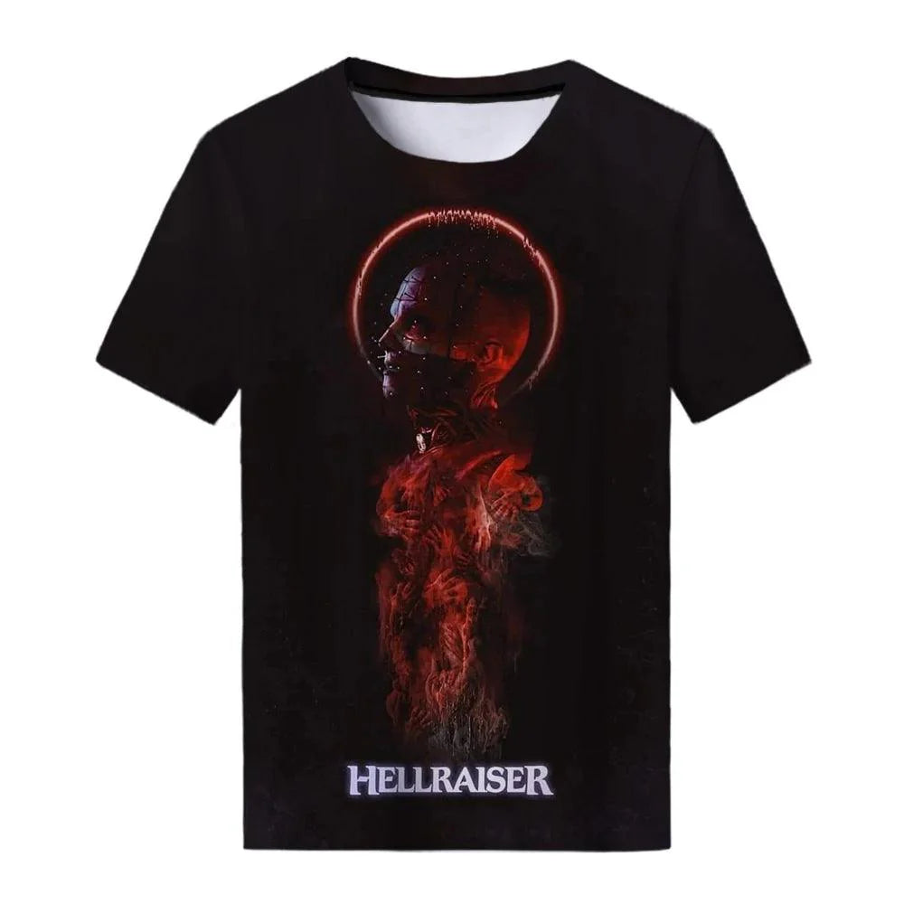 Hellraiser T-Shirts Summer New Horror Movie Scary 3D Print Streetwear Men Women Fashion Oversized T Shirt Kids Tees Tops Clothes - Premium tshirt from Lizard Vigilante - Just $22.99! Shop now at Lizard Vigilante