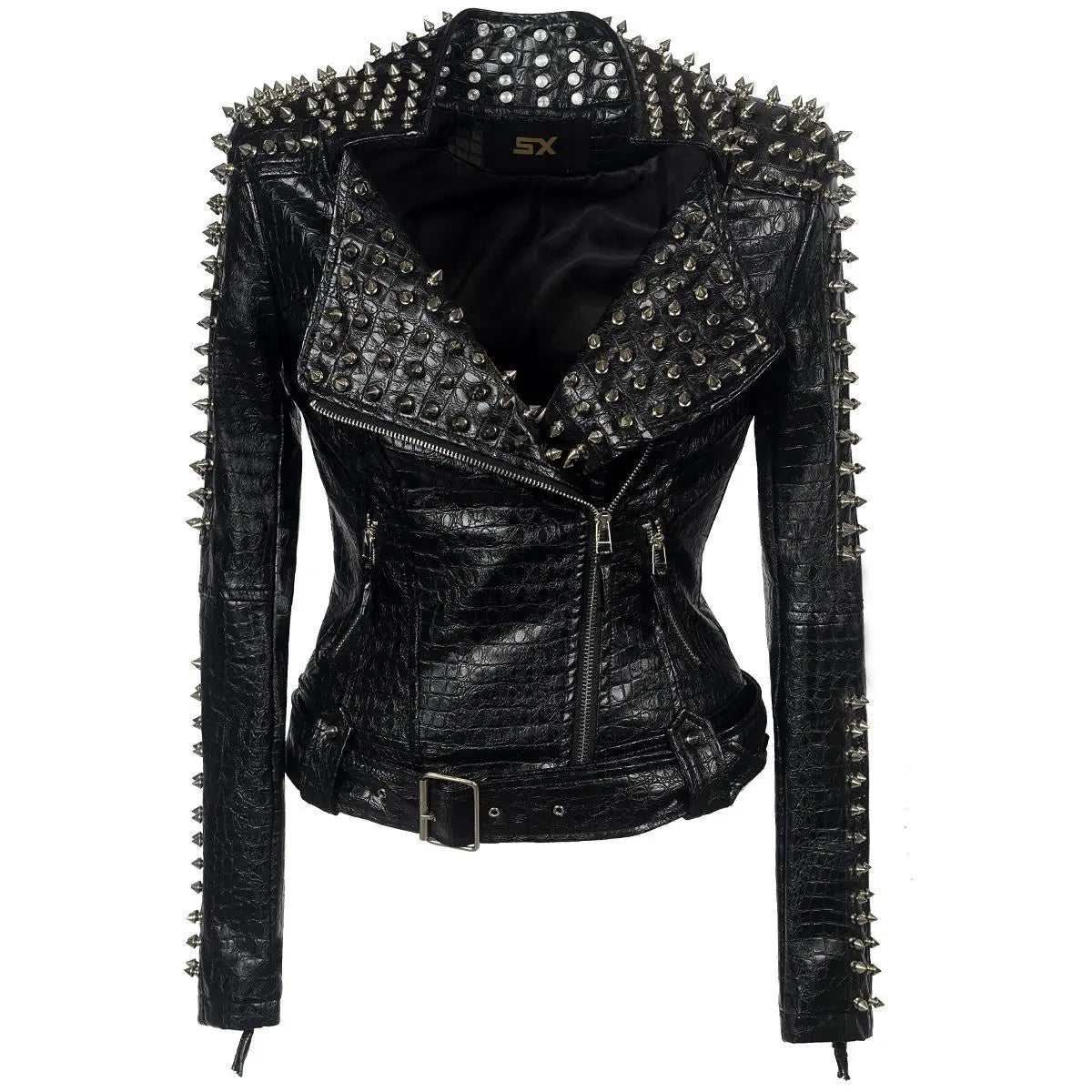 Steampunk Rivet Riot Locomotive Leather Jacket — Gothic Street Queen Edition