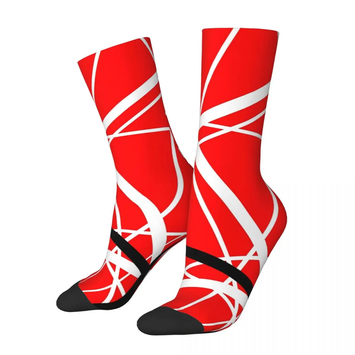 Eddie Van Halen Stripe Socks That Will Make You Feel Like a Guitar God - Premium socks from Lizard Vigilante - Just $19.84! Shop now at Lizard Vigilante