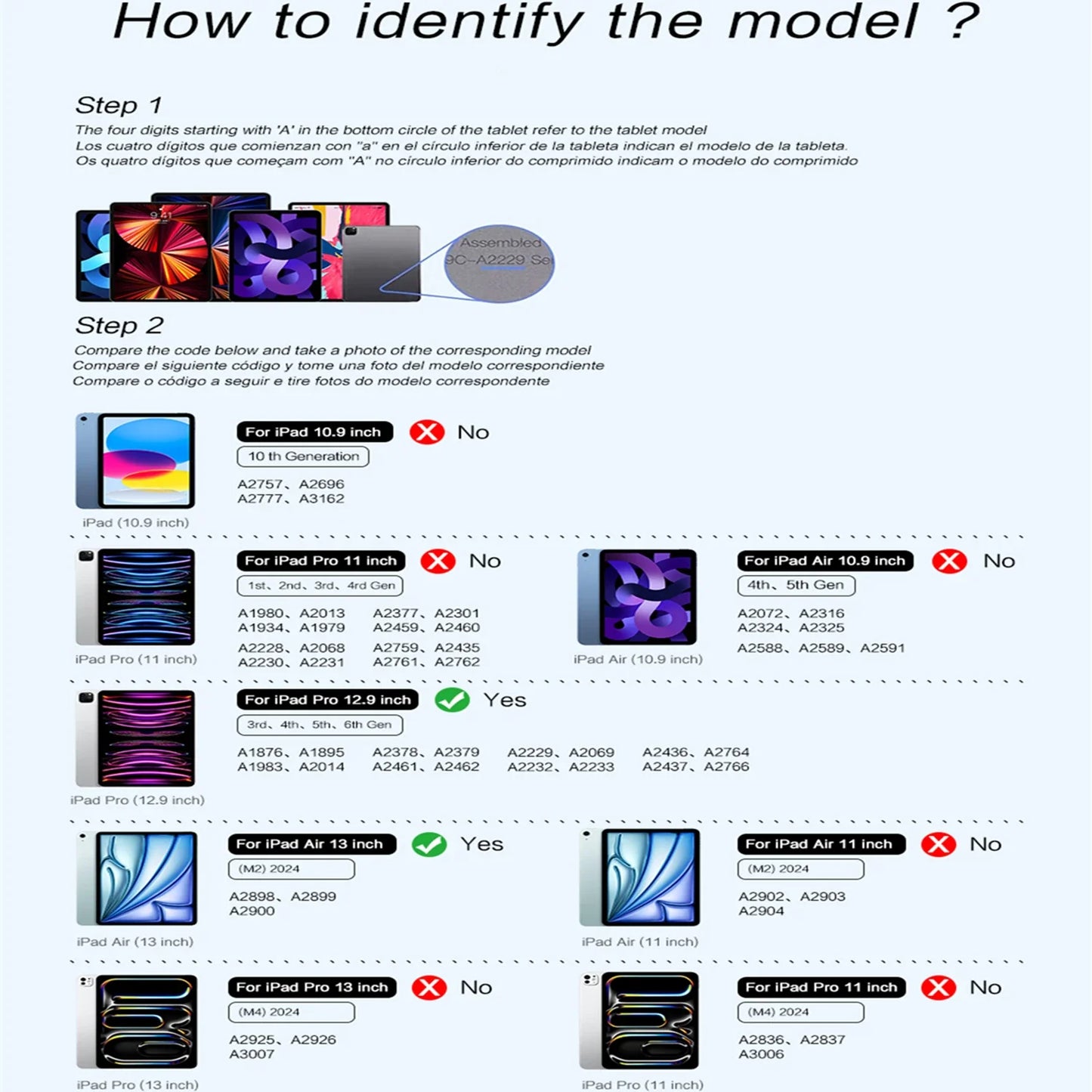 Magic Keyboard Case For iPad Pro 11 inch 12.9" M2 13 M4 Air 4th 5th ipad10 10th 10.9 Smart Cover Multi-touch Magnetic backlight