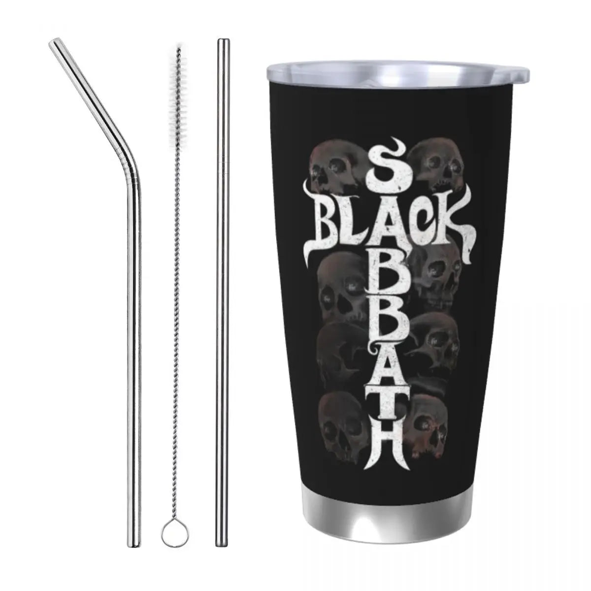 Black Sabbath Skull Insulated Tumbler with Lid Rock Stainless Steel Coffee Mugs Double Wall Thermos Bottle Cups, 20oz - Premium Tumblers from Lizard Vigilante - Just $31.88! Shop now at Lizard Vigilante