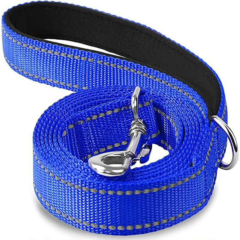 1.2/1.5/1.8M/Night Reflective Pet Towing Rope Collar Nylon Reinforcement Rope Walking Dog Towing Rope Collar Strap Dog Rope