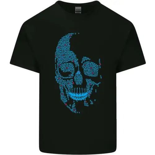 A Blue Skull Made of Guitars Guitarist Mens Cotton T-Shirt Tee Top - Premium T-Shirt from Lizard Vigilante - Just $22.99! Shop now at Lizard Vigilante