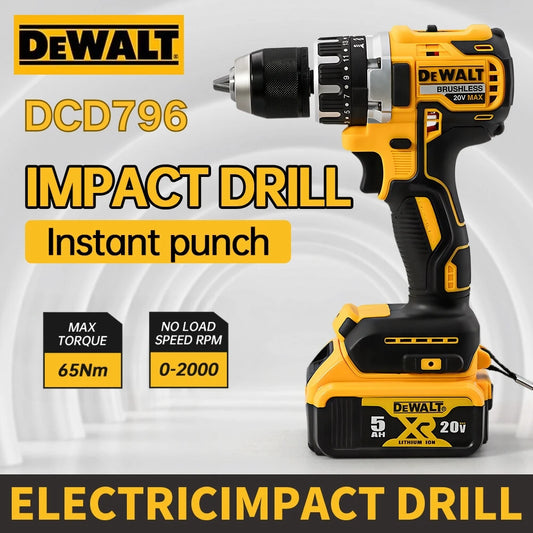 DEWALT 20V Cordless Electric Drill, Brushless Impact Screwdriver with Stepless Speed Control – 13mm, Powerful 70N.m Torque, Rechargeable Power Tool - Premium electric drill from Lizard Vigilante - Just $111.08! Shop now at Lizard Vigilante