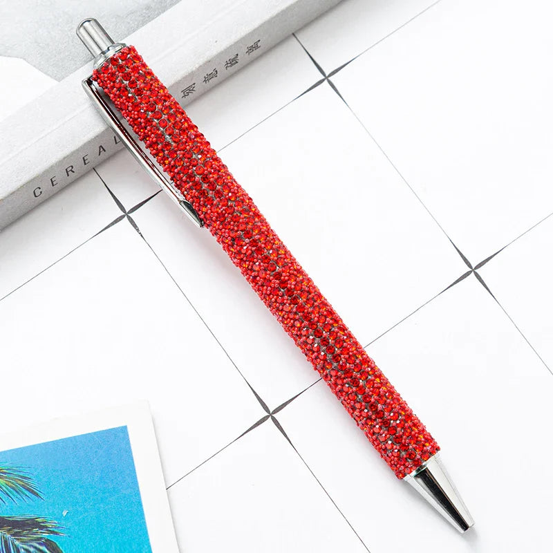 Press Metal Ballpoint Pens Diamond Multi-color Gift Pen Creative Office Supplies