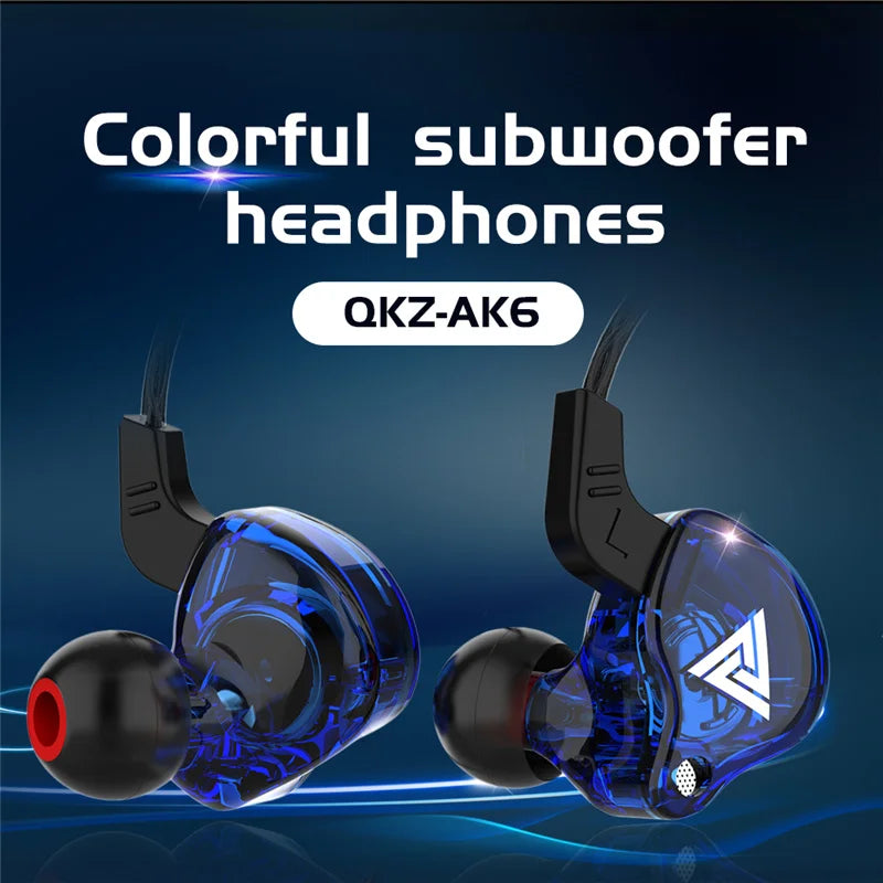 QKZ AK6 Wired Earphones with Copper Driver – HiFi Bass Stereo Headset, 3.5MM Plug, In-Ear with Mic for Music, Sports & Gaming - Premium earphones from Lizard Vigilante - Just $28.88! Shop now at Lizard Vigilante