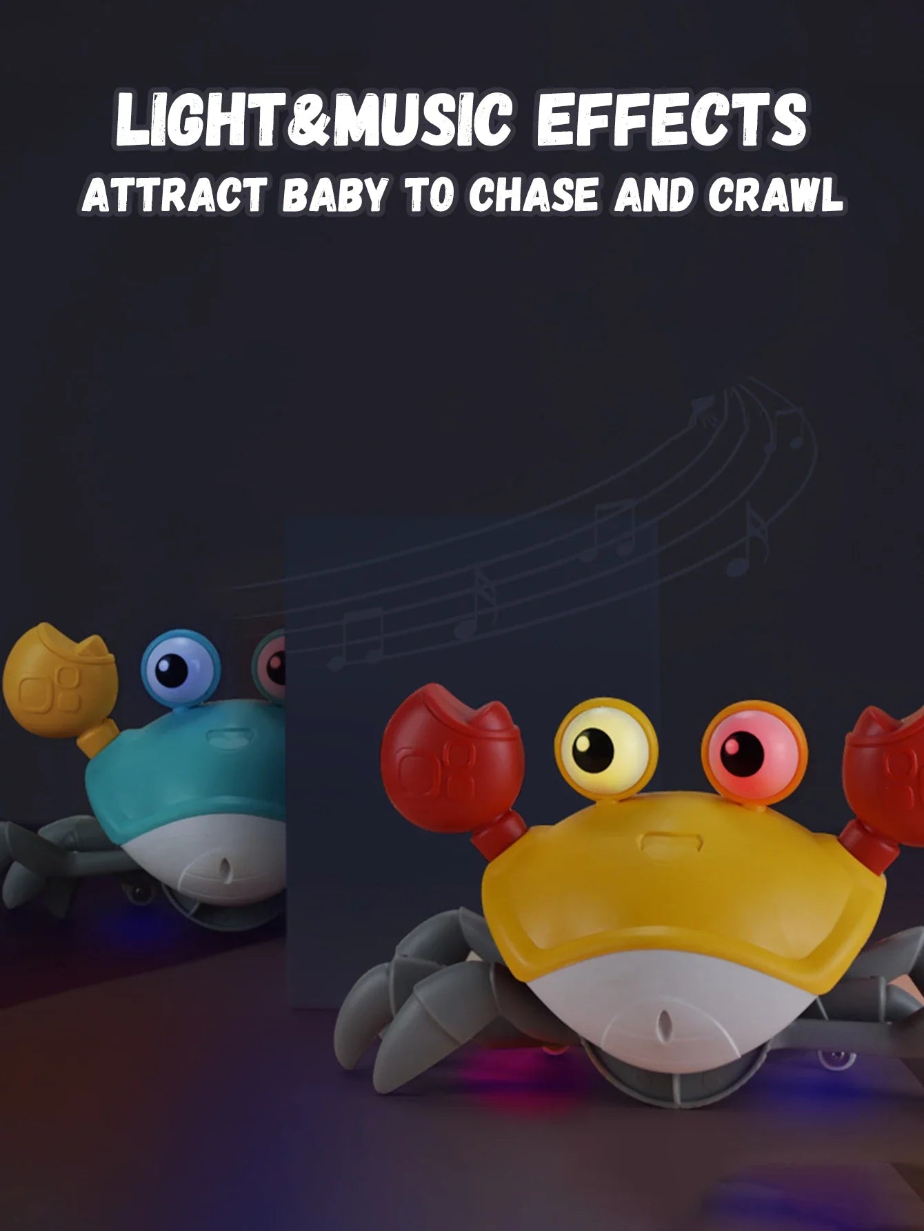 Auto-Sensing Escape Crab Toy – Crawling Baby Obstacle Avoiding Pet