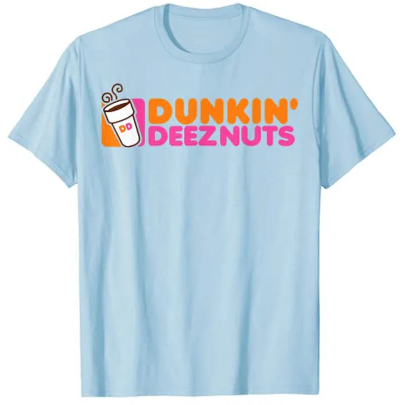 Dunkin' Deez Nuts - Dunkin Deeznuts T-Shirt Aesthetic Clothes Graphic Tee Shirts Tops - Lizard Vigilante