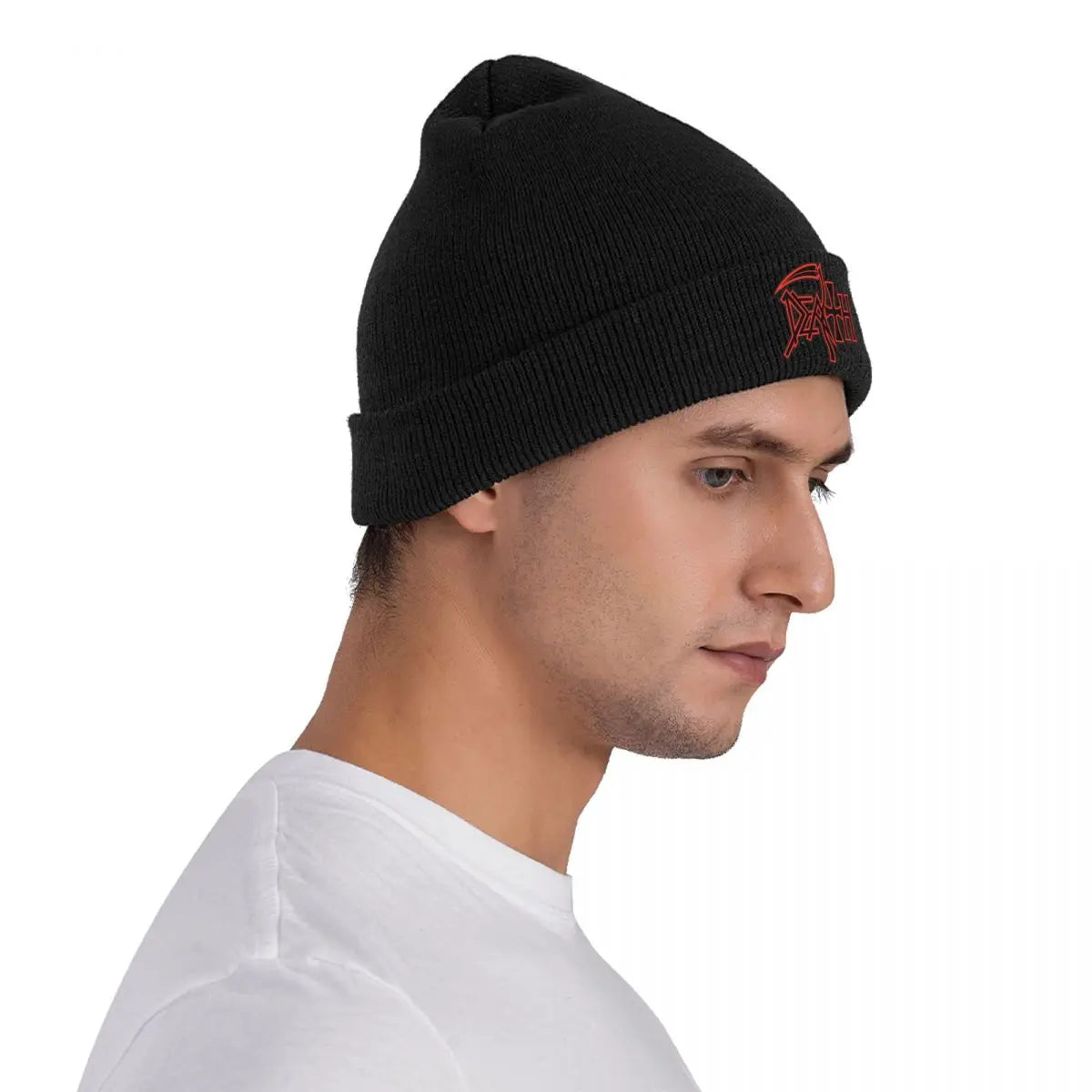 Death Metal Band Knitted Beanie – Unisex Autumn/Winter Acrylic Crochet Cap - Premium cap from Lizard Vigilante - Just $21.08! Shop now at Lizard Vigilante