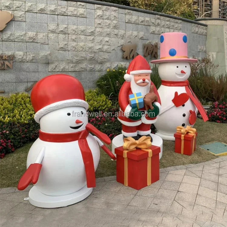 Outdoor Christmas Tree Decoration Life Size Christmas Statue For Sale