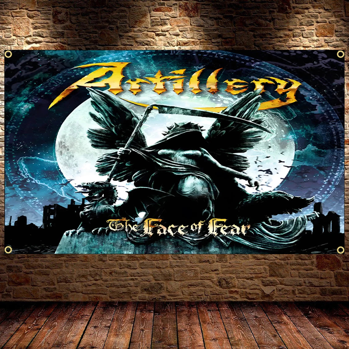 Thrash Metal Artillery Band Flag – 90x150cm Polyester Printed Rock Banner for Decor - Premium flag from Lizard Vigilante - Just $13.99! Shop now at Lizard Vigilante