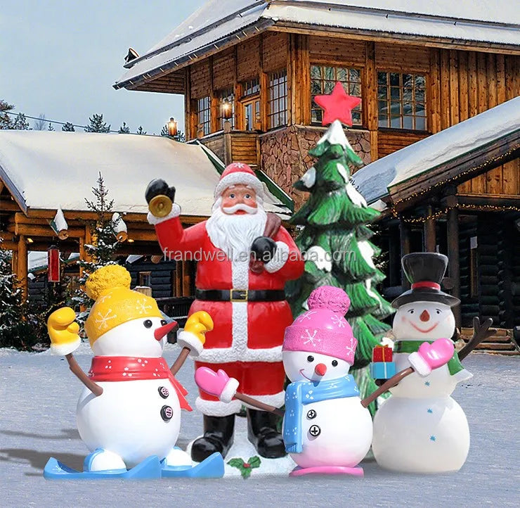 Outdoor Christmas Tree Decoration Life Size Christmas Statue For Sale