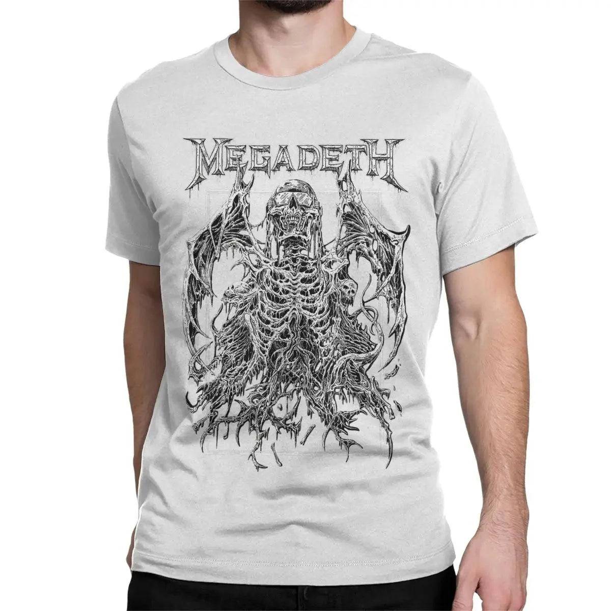 Pure Cotton Megadeth T-Shirt Short Sleeve O-Neck Tee - Premium t-shirt from Lizard Vigilante - Just $23.88! Shop now at Lizard Vigilante