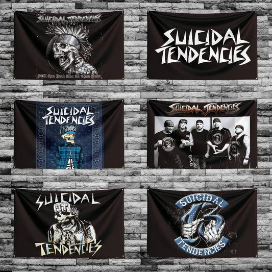 Suicidal Tendencies Thrash Metal Punk Rock Band Flag - 3x5FT Polyester Printed Banner for Bedroom & Outdoor Decoration - Premium banner from Lizard Vigilante - Just $17.99! Shop now at Lizard Vigilante