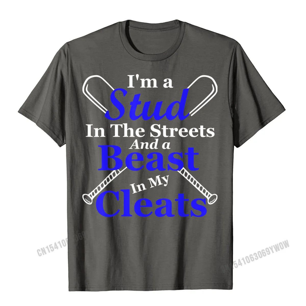 Im A Stud In The Streets And Beast Cleats Baseball T-Shirt Men Cotton Top T-Shirts For Men Simple Style Tees Hot Sale Classic - Premium t-shirt from Lizard Vigilante - Just $23.99! Shop now at Lizard Vigilante