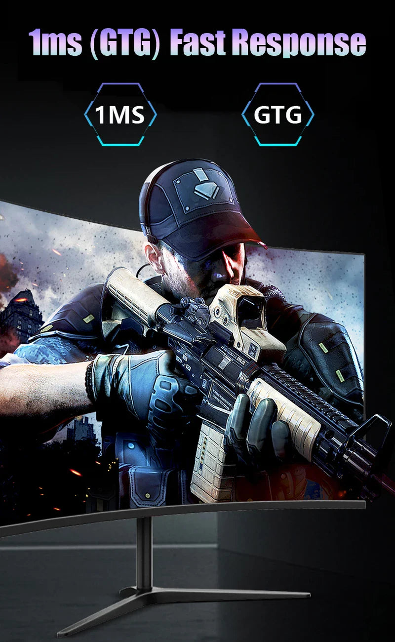 27 Inch VA 165hz Monitors Gamer 1MS 2K QHD 144hz Gaming Monitors PC LCD Curved Screen Monitor for Desktop Displays HDMI DP