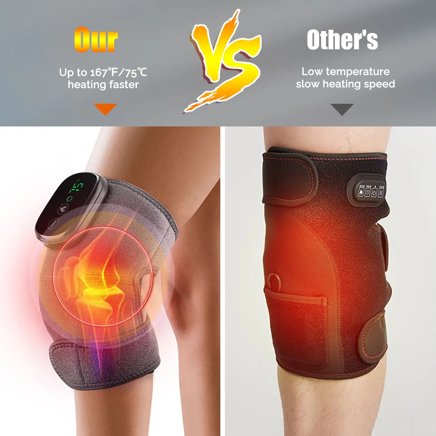 Electric Heating Knee Massager Joint Elbow Knee Pad Shoulder Pad Vibration Knee Shoulder Massage Health Care - Premium  from Lizard Vigilante - Just $23.99! Shop now at Lizard Vigilante