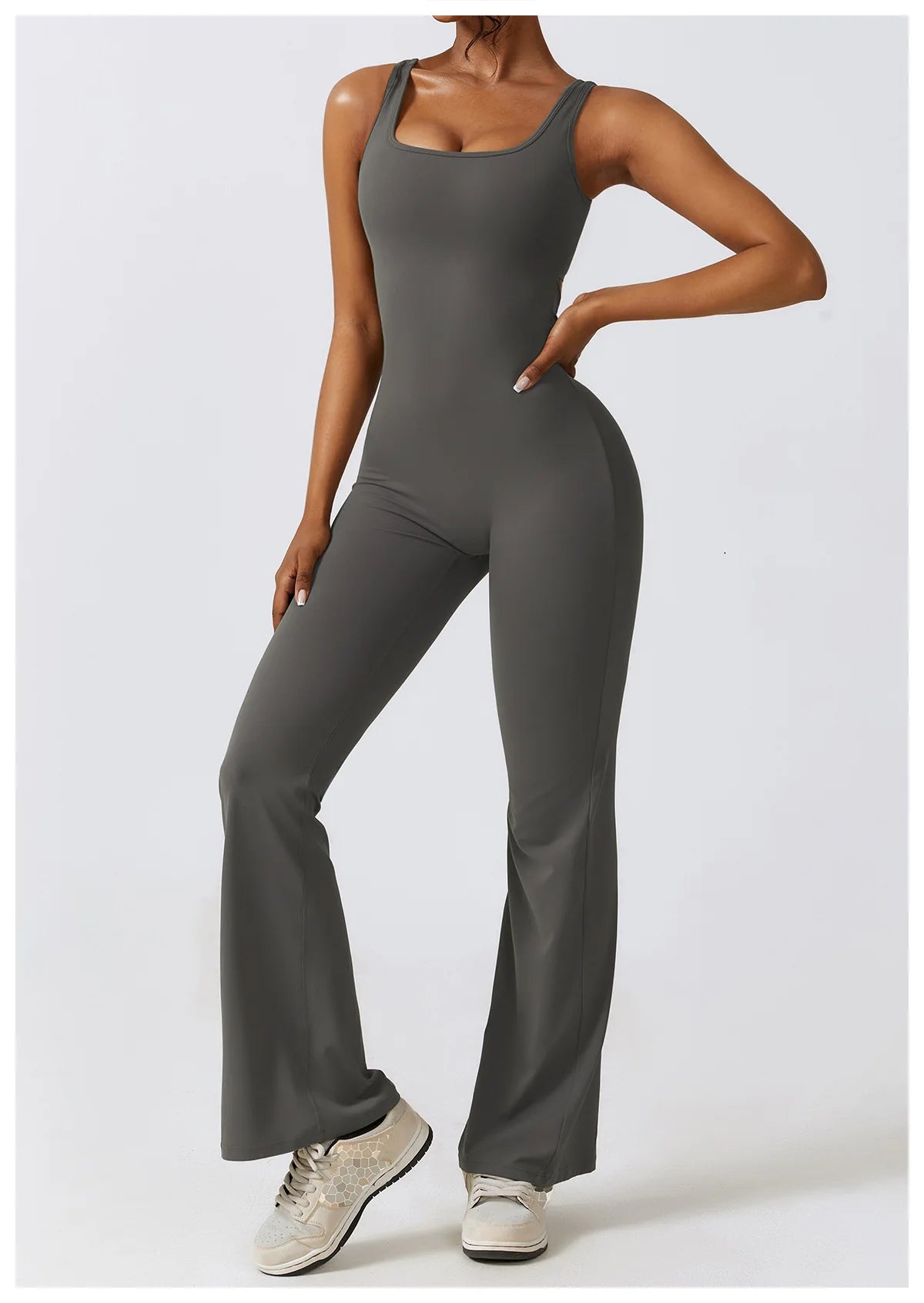 Sexy Back V Jumpsuit Gym Set Women Training Yoga Suit Sportswear Women Sports Jumpsuit Fitness Rompers Stretch Workout Bodysuits - Premium  from Lizard Vigilante - Just $36.99! Shop now at Lizard Vigilante