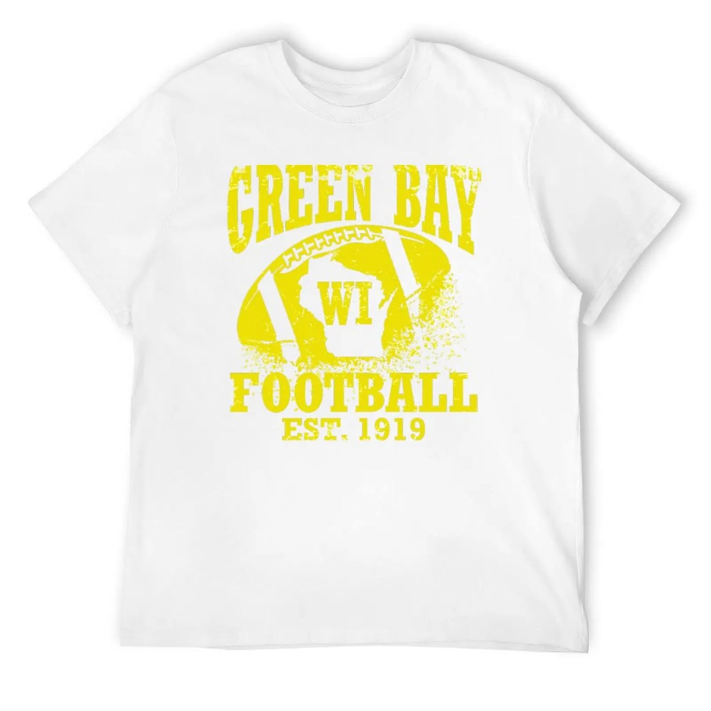 Vintage Green Bay Football Graphic T-Shirt for Men – Casual Retro Style Tee - Premium T-Shirts from Lizard Vigilante - Just $24.88! Shop now at Lizard Vigilante