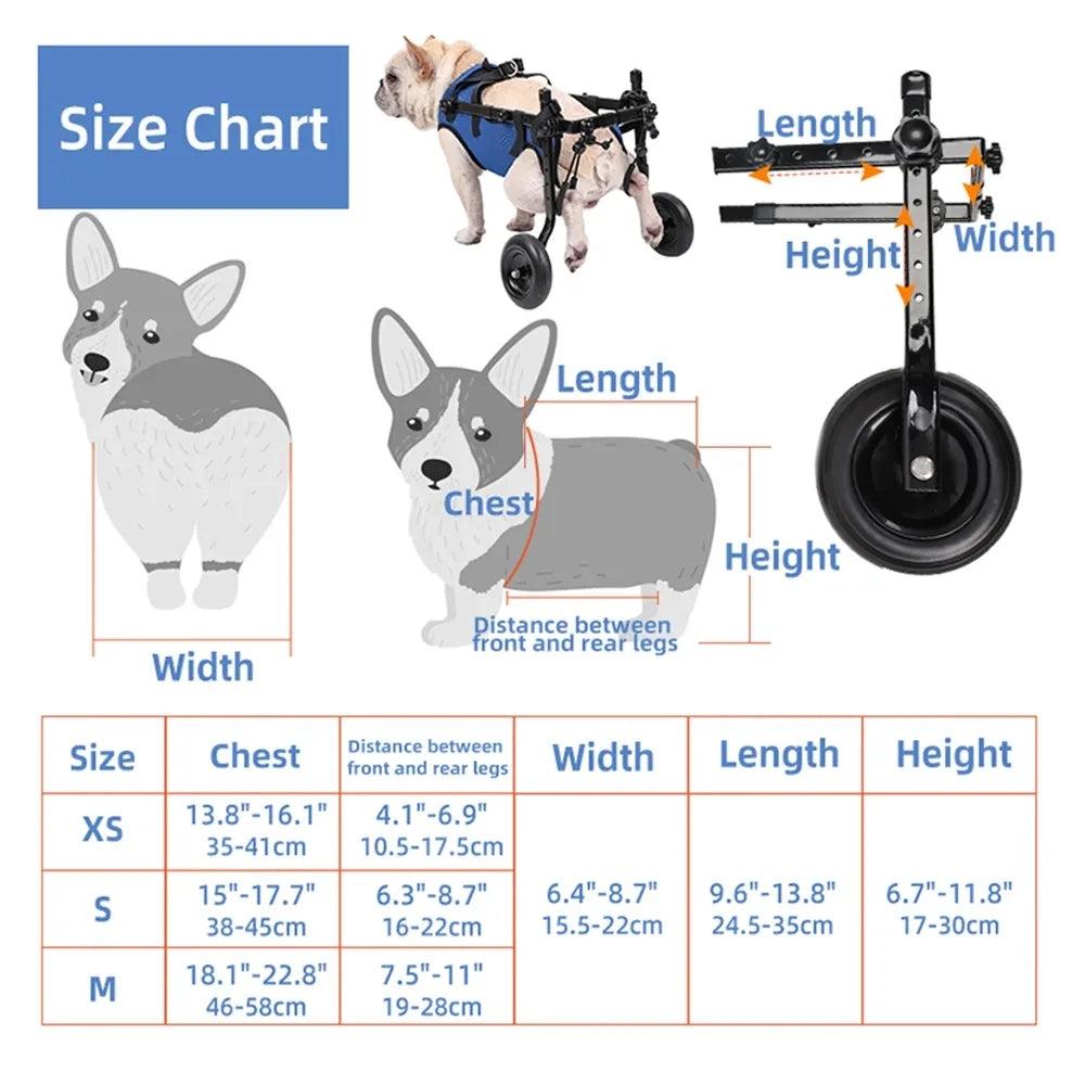 Wheelchair for Disabled Dog Cart Hind Legs Bracket Cat Dog Injured And Weak Rehabilitation Aid Car Adjustable Pet Walk Booster - Premium dog wheelchair from Lizard Vigilante - Just $62.99! Shop now at Lizard Vigilante