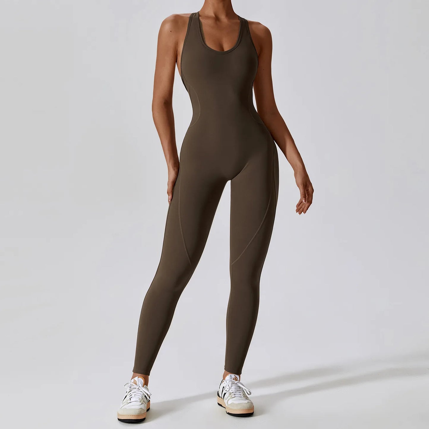 Seamless Yoga Jumpsuit - All-in-One Workout Outfit for Women - Premium bodysuit from Lizard Vigilante - Just $38.88! Shop now at Lizard Vigilante