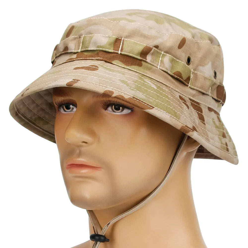 Camouflage Boonie Hat - Packable Outdoor Bucket Hat for Hiking & Fishing - Premium bucket hat from Lizard Vigilante - Just $18.88! Shop now at Lizard Vigilante