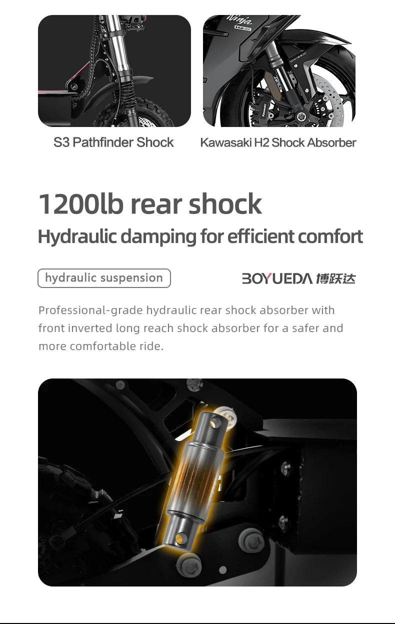 RoadFang S3-11 HydraBrake Street Predator | Twin-Engine 6000W Outlaw Scooter for Metal-Grade Speed & Night Raid Commutes