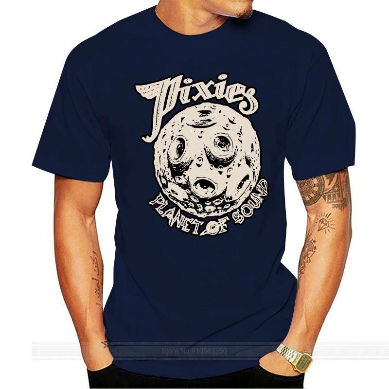 PIXIES PLANET OF SOUND T SHIRT breeders black francis cd vinyl poster male brand teeshirt men summer cotton t shirt - Lizard Vigilante