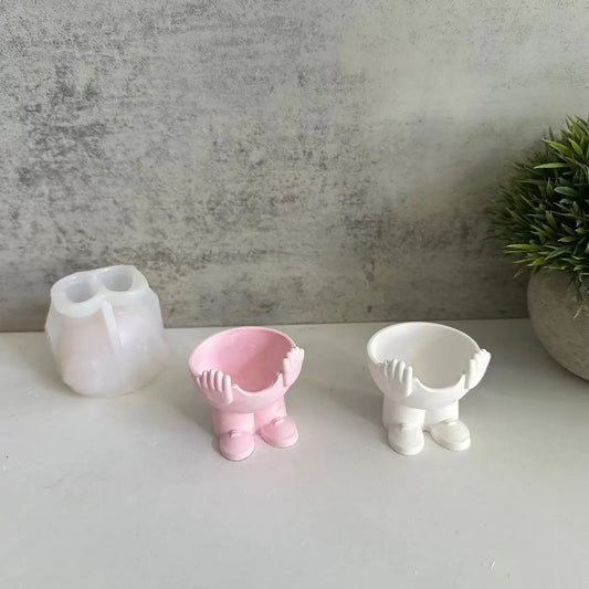 Easter Egg Cup Holders Mold DIY Drip Glue Gypsum Cement Silicone Mould Egg Jewelry Necklace Storage Tray Mold Home Decor