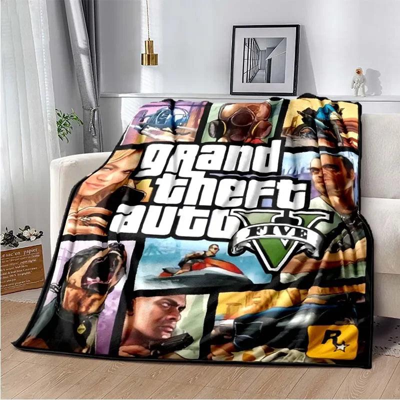 GTA 5 Grand Theft Auto Blanket, Lightweight Warm Insulation Sofa Bed Office Car Knee Pads Blankets - Premium blanket from Lizard Vigilante - Just $20.99! Shop now at Lizard Vigilante