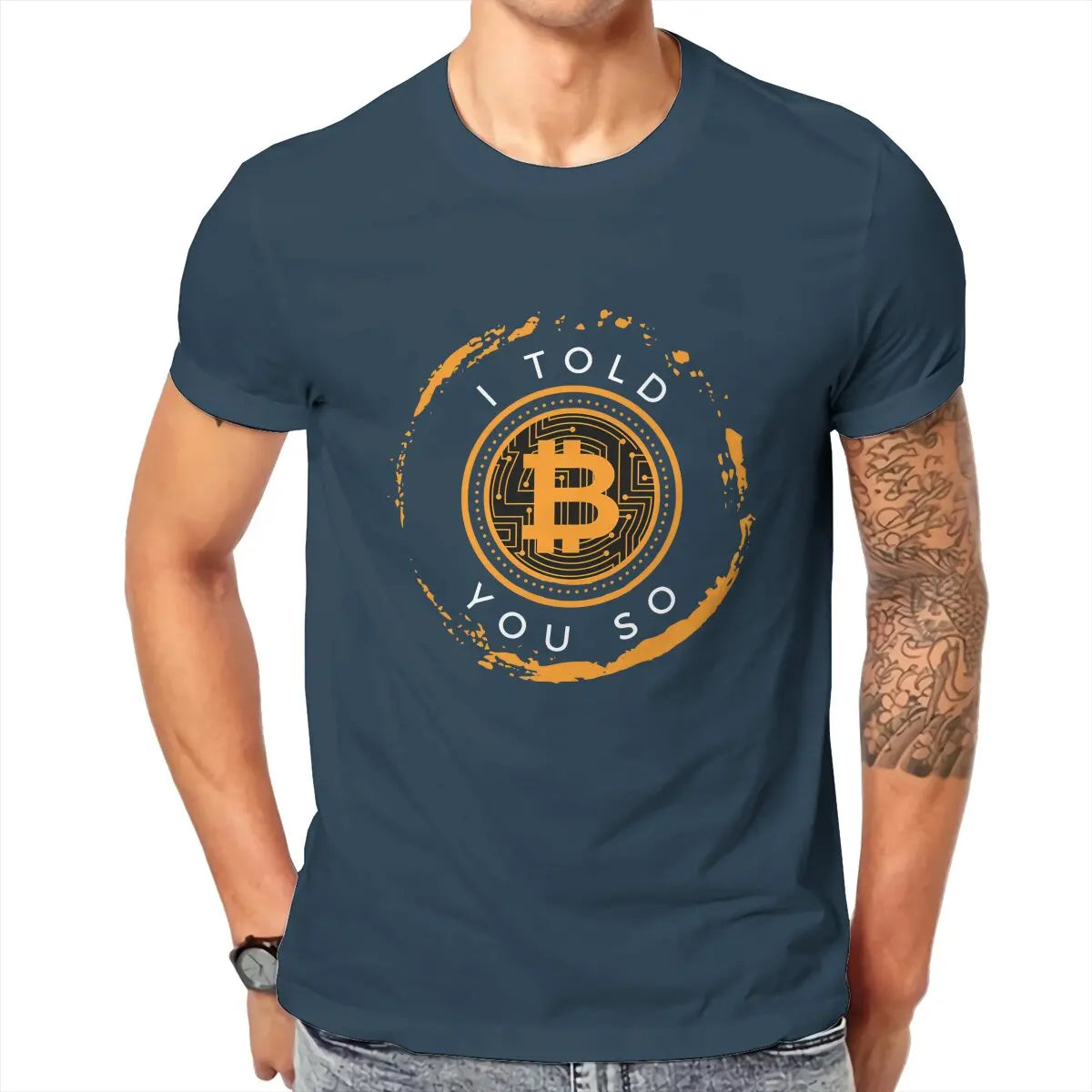 Crypto Miners I Told You So Bitcoin T Shirt Comfortable Casual Short Sleeve Tee