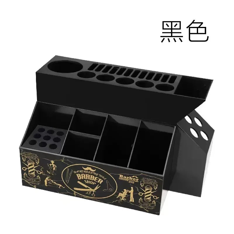 Hairdressing Storage Box Hair Scissors Combs Clips Holder Barbershop Removable Large Capacity Haircut Rack Home Storage Tools