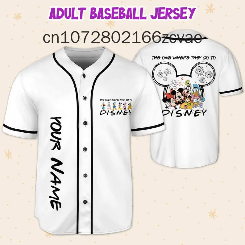 Disney Mickey and Friends Baseball Jersey - Unisex Street Fashion Tee for Men, Women, and Kids, Casual 3D Print Design - Premium baseball shirt from Lizard Vigilante - Just $33.88! Shop now at Lizard Vigilante