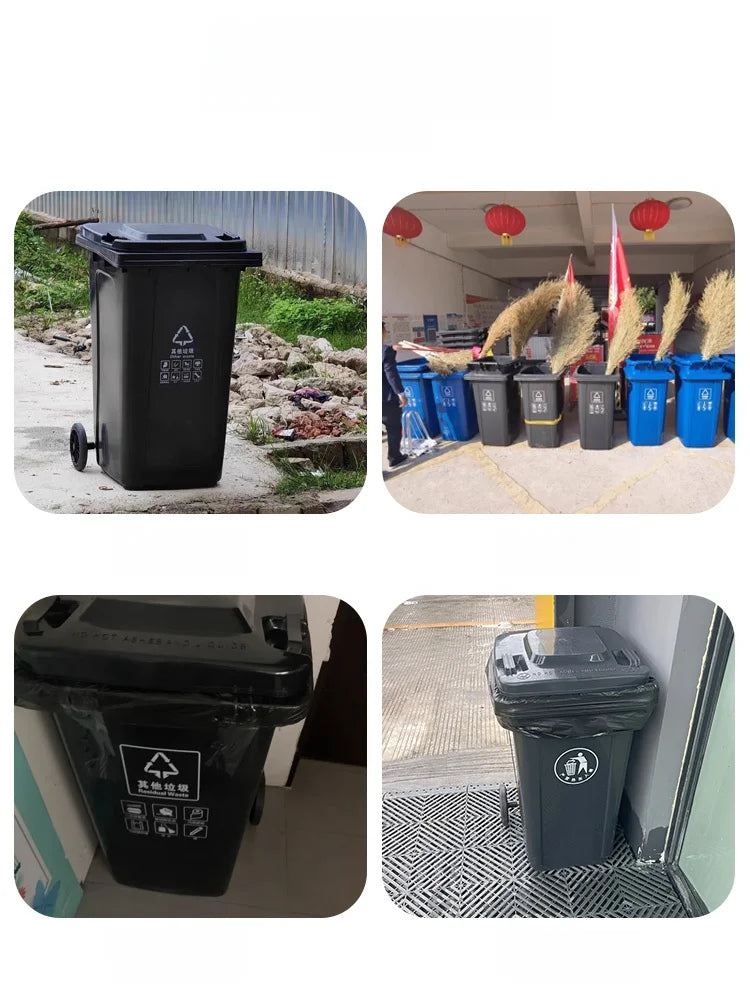 Large Capaci Outdoor Kitchen Waste Bin 240L with Wheels for ering Commercial Use Big Size Tra Can Recycling Bin