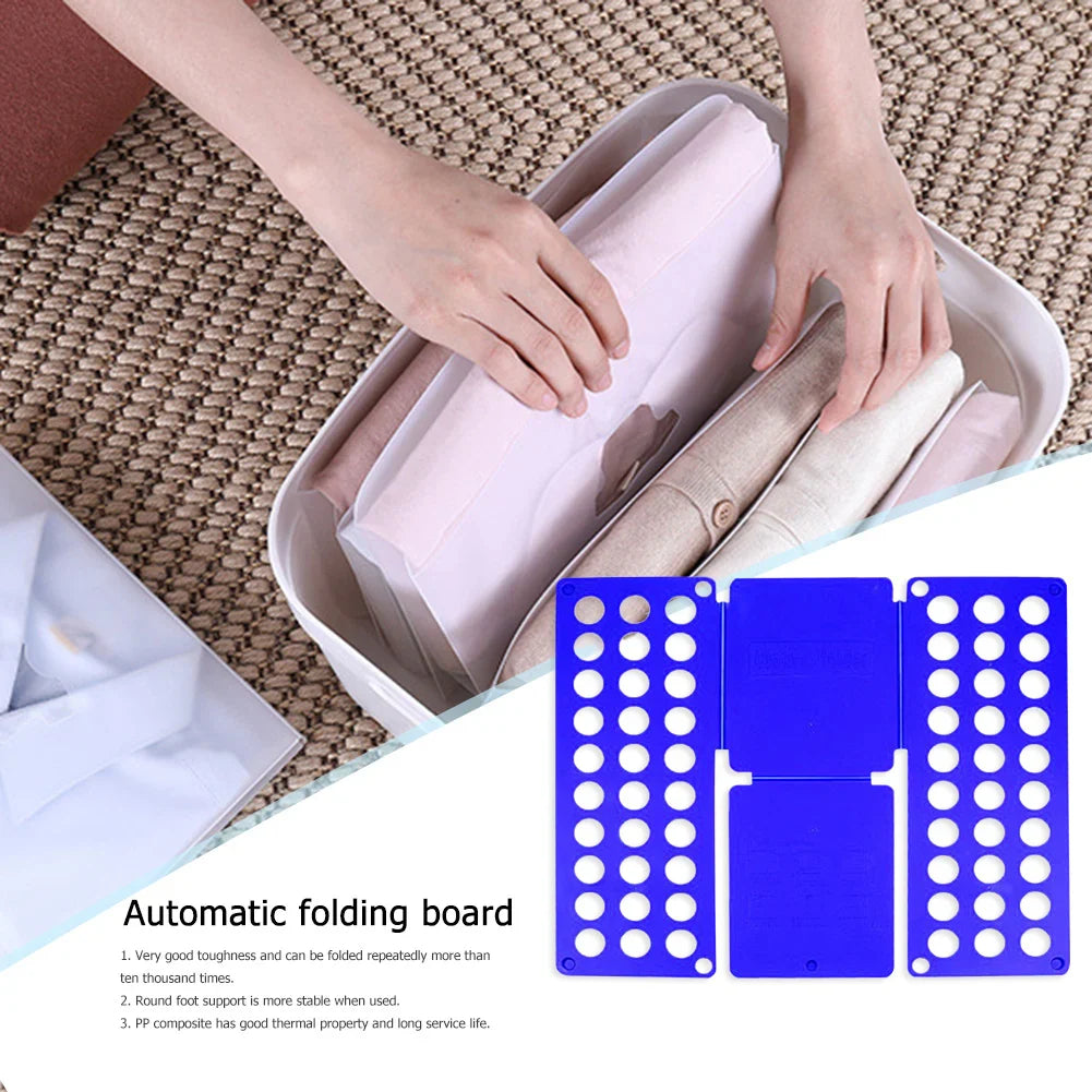 Plastic Clothes Folding Board Easy and Fast Kids Laundry Folder Shirt Folding Board Home Storage Tool for Kid Children Adults